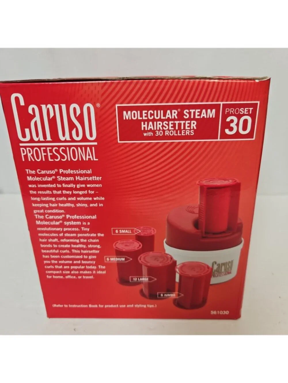 Caruso Professional Molecular Steam Hairsetter 30 Hair Rollers Works 561030